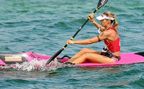 Courtney Hancock demonstrates perfect rhythm during her winning surge for the Coolangatta Gold trophy. Courtney Hancock demonstrates perfect rhythm during her winning surge for the Coolangatta Gold trophy.